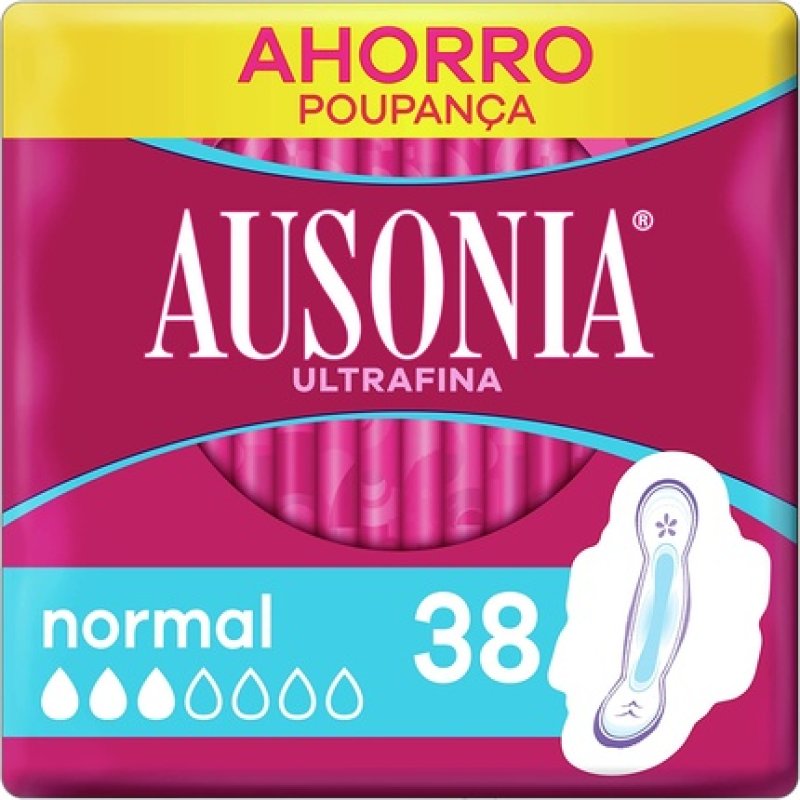Ausonia Normal Pads with Wings 38 Pack