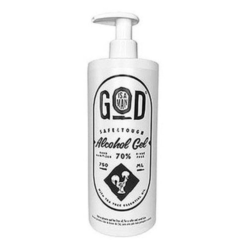 God Is A Man Safe & Tough Alcohol Gel 750ml - Effective Hand Sanitizer
