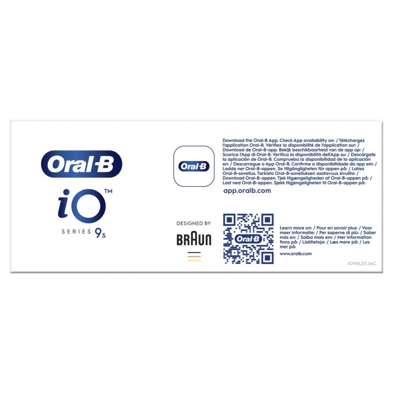 Oral-B iO 9S Adulte Brosse à dents rotative oscillante Rose, Blanc
