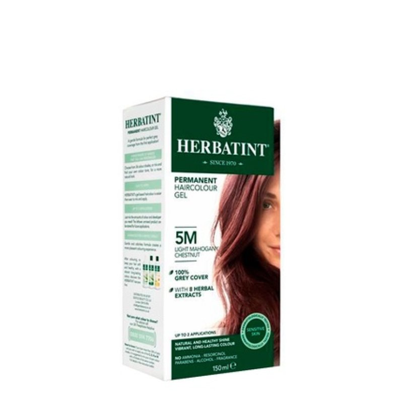 Herbatint Permanent Hair Color M5 Light Brown Cashew 150ml