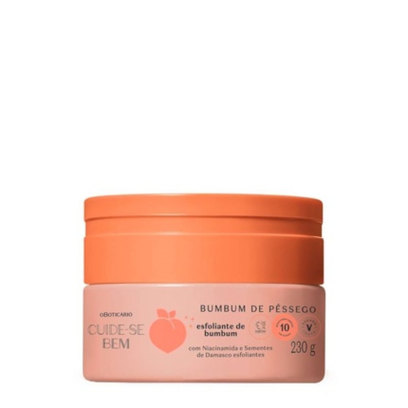 Boticario Cuide-Se Bem Peach Bum Exfoliating Cream 230g