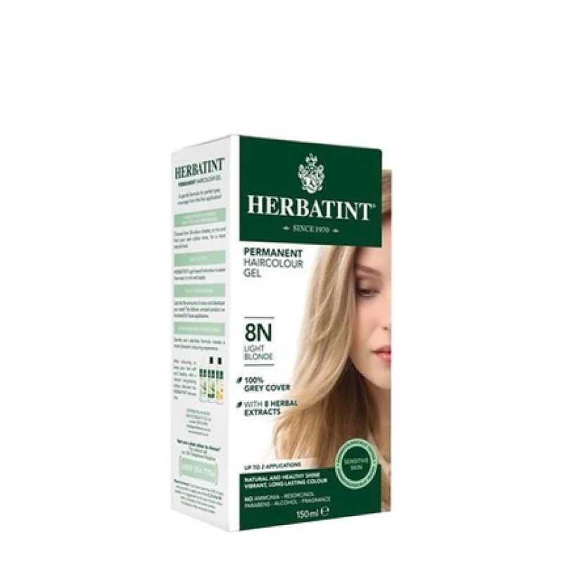 Herbatint Permanent Hair Color N8 Light Blonde 150ml