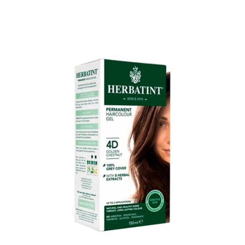 Herbatint Permanent Hair Color D4 Golden Brown 150ml