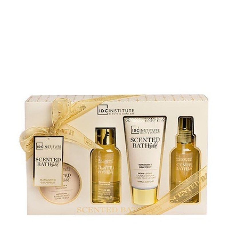 Idc Institute Scented Bath Gold Set Of 4 Pieces