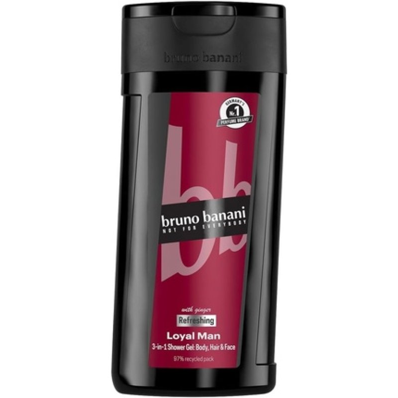 Bruno Banani Loyal Man 3-in-1 Shower Gel for Body, Hair, and Face