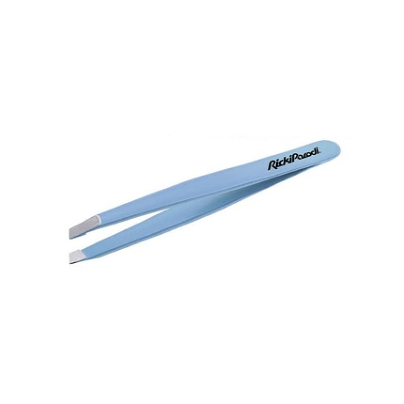 Rickiparodi Oblique Stainless Steel Tweezers Blue 9cm