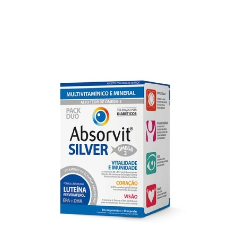 Absorvit Silver 30 Tablets 30 Capsules