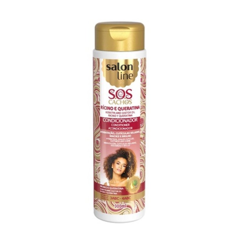 Salon Line Sos Conditioner Castor Oil And Keratin 300ml