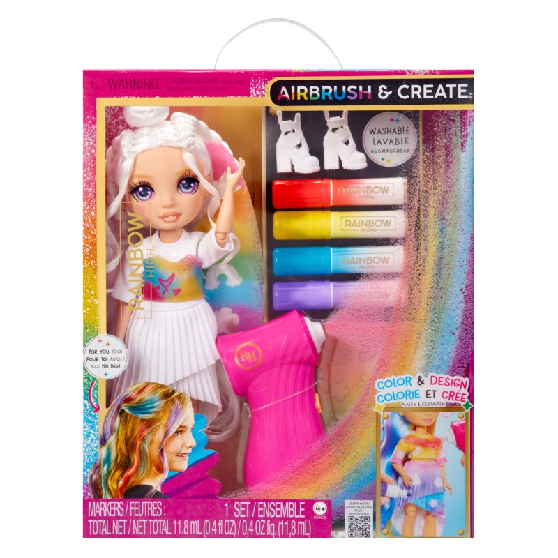 Rainbow High Air Brush & Create Fashion Dolls - Purple Eyes