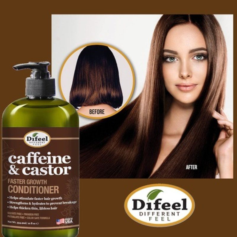 Difeel Caffeine & Castor Faster Growth Conditioner 355ml