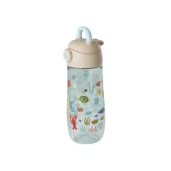 Rice - Plastic Kids Drinking Bottle with Blue Ocean Print - Blue - 550 ml