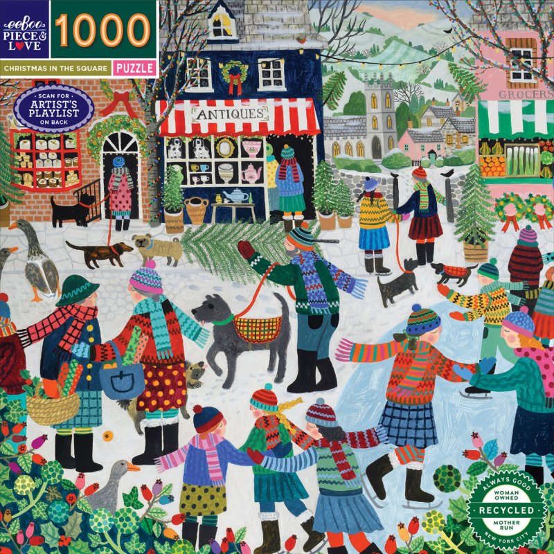 Eeboo - Puzzle 1000 pcs - Christmas in the Square (EPZT211)