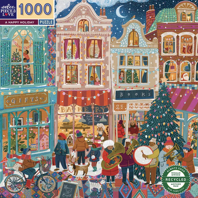 Eeboo - Puzzle 1000 pcs - A Happy Holiday (EPZTHOD)