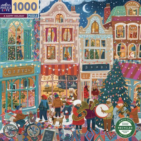 Eeboo - Puzzle 1000 pcs - A Happy Holiday (EPZTHOD)