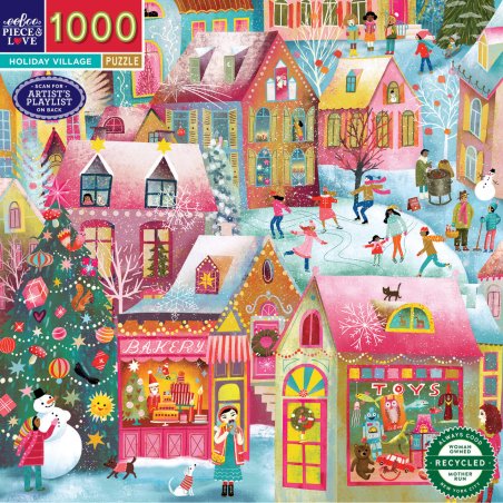 Eeboo - Puzzle 1000 pcs - Holiday Village (EPZTHYV)