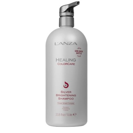 L'ANZA Healing ColorCare Silver Brightening Shampoo for Silver Gray White Blonde Highlighted Hair 33.8 Fl Oz