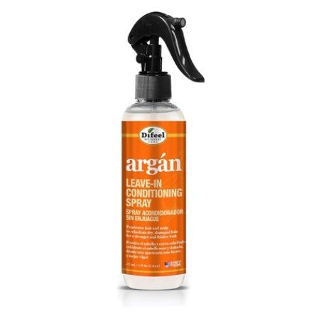 Difeel Argan Oil Leave-In Conditioner Hair Spray 6 Oz - For Dry, Frizzy Hair