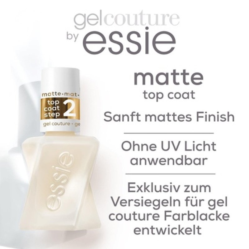 Essie Gel Couture Top Coat Matte Nail Polish 13.5ml