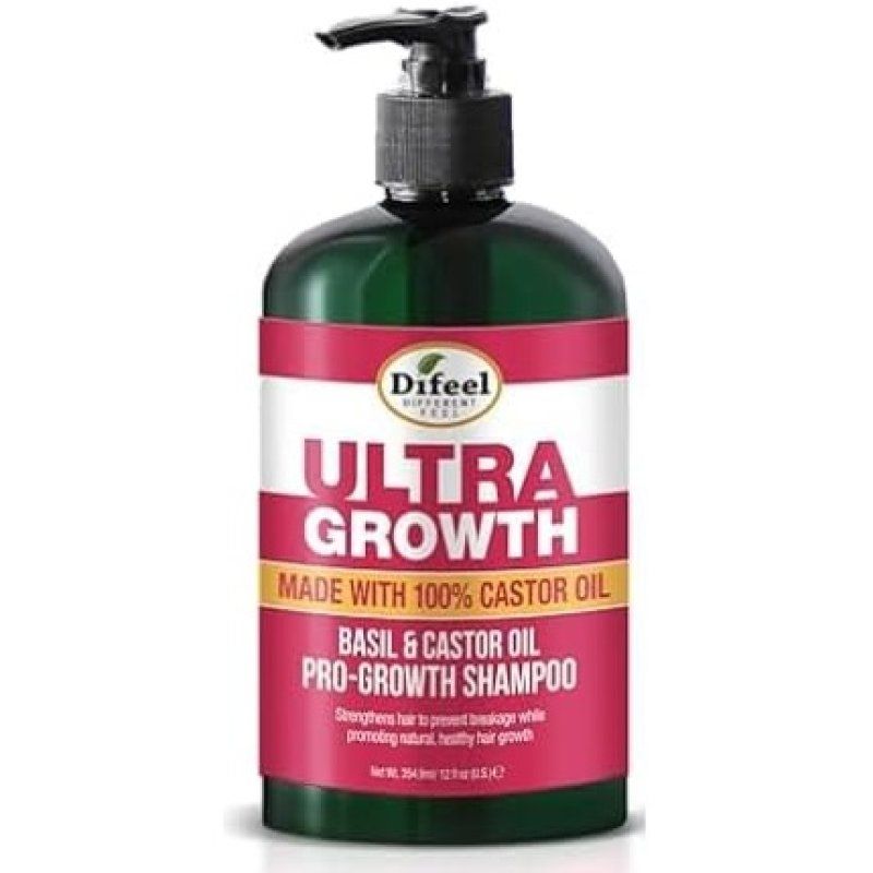 Difeel Ultra Growth Basil & Castor Oil Pro Growth Shampoo 355ml