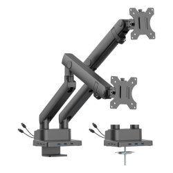 DUAL SPRING MONITOR ARM 8 IN 1 BUILT-IN USB-C DOCKING STATIO