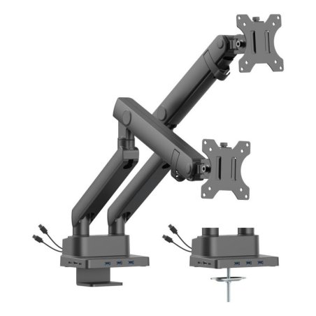 DUAL SPRING MONITOR ARM 8 IN 1 BUILT-IN USB-C DOCKING STATIO
