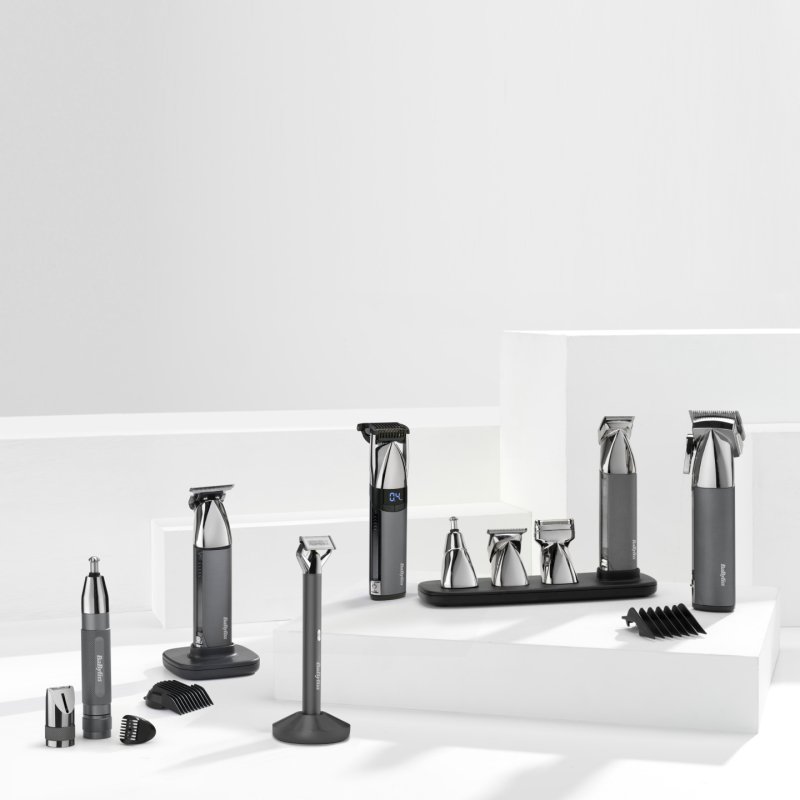 BaByliss Super-X Metal OT996E beard trimmer Battery 5 5 mm Wet & Dry Silver