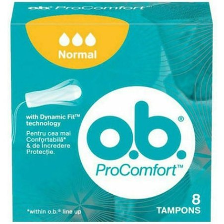 O.B. Tampons Curved Grooves Normal 8 Pieces