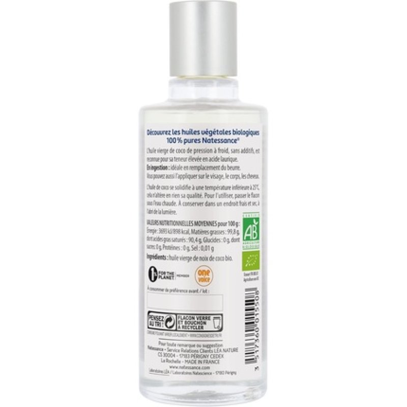 Natessance Organic Coconut Oil 100ml