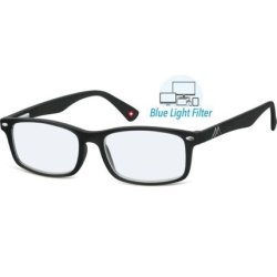 Montana Blue Light Filter Reading Glasses Black Matte 1.0-2.5
