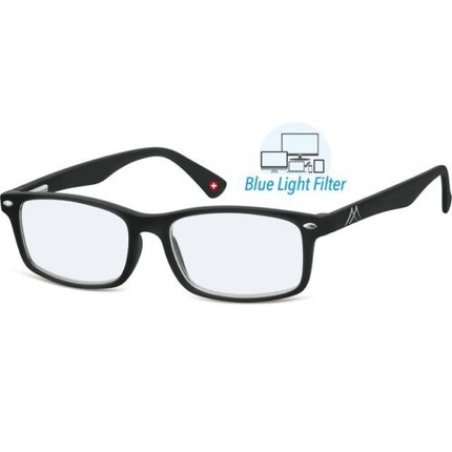 Montana Blue Light Filter Reading Glasses Black Matte 1.0-2.5