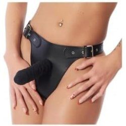 Erotic Fashion ra7252 Strap-on Black Leather Adjustable