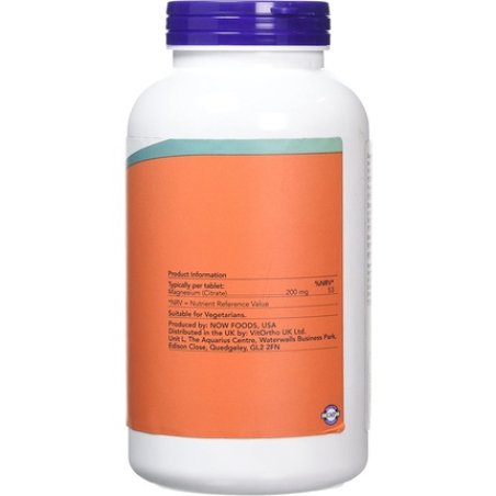NOW Foods Magnesium Citrate 200mg 250 Tablets