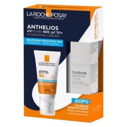 La Roche Posay Set Anthelios Uvmune 400 Hydrating Cream Spf50 50ml & Toleriane Sensitive Cream 15ml