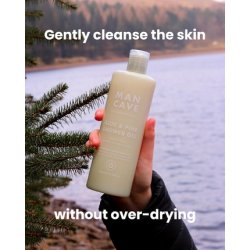 ManCave Aloe and Pine Shower Gel 500ml for Men Suitable for Sensitive Skin Sulphate Free Vegan Friendly Made in England