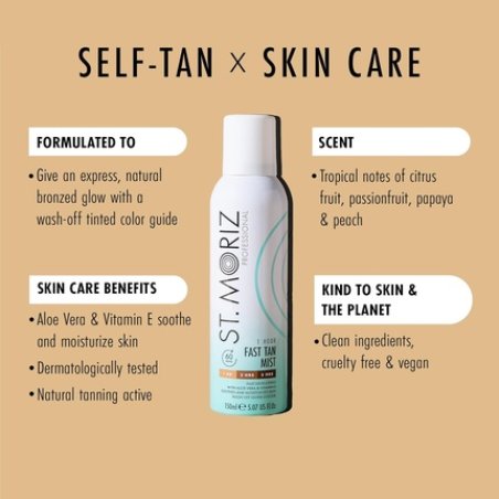 St Moriz Professional Instant 1 Hour Fast Tan Mist with Aloe Vera and Vitamin E