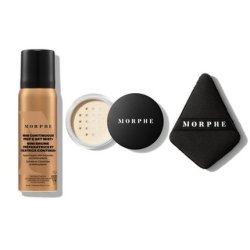 Morphe Set - Continuous Prep And Set Mist 36.8g Translucent Setting Powder 2.6g Highlight And Co
