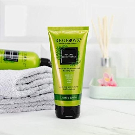Regrowz Volume Conditioner with Hibiscus Trigonella Fruit Extracts and Tea Tree Oil Enriched with Natural DHT Blocker