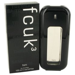 Fcuk 3 Eau De Toilette Spray 3.4 oz by French Connection for Men