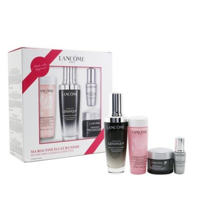 Lancome Set: Confort Lotion Cream 50ml, Tonique Confort 50ml, Genifique Eye Cream 5ml, Serum 5ml, Cream 15ml