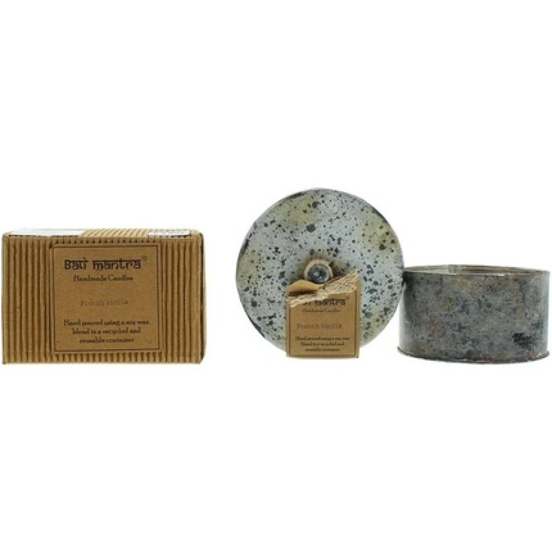 Bali Mantra Victorian Tin Round French Vanilla Candle 280g