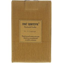 Bali Mantra Camellia Glass Silver Peach Grapefruit Candle 500g