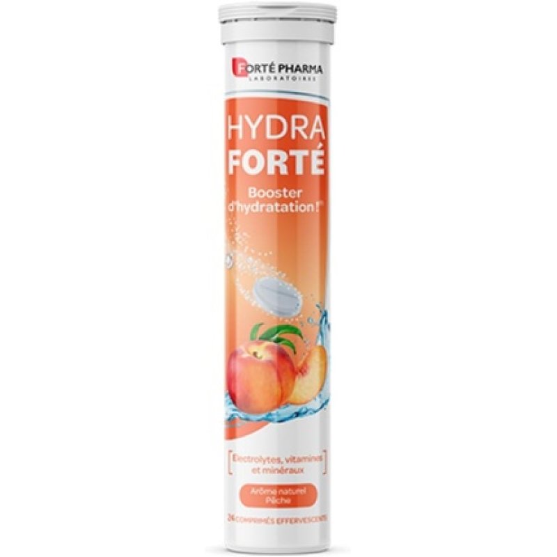 Forte Pharma Hydra Forte Peach Electrolytes with Vitamins and Minerals