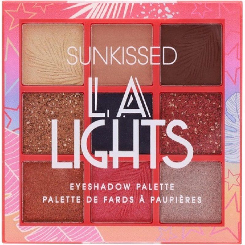 LA Lights 12 Color Eyeshadow Palette Sunkissed Tones Luxurious Powder Formula