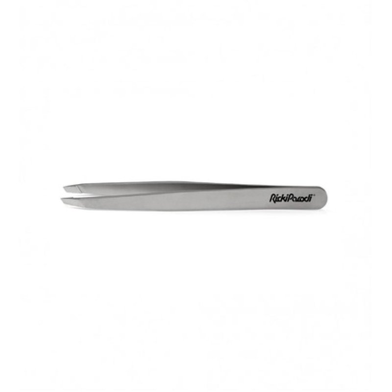 Rickiparodi Slanted Stainless Steel Tweezers 9cm
