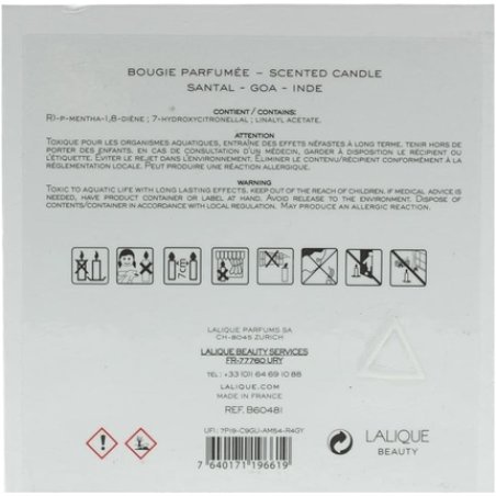 Lalique Santal Goa India Scented Candle 600g