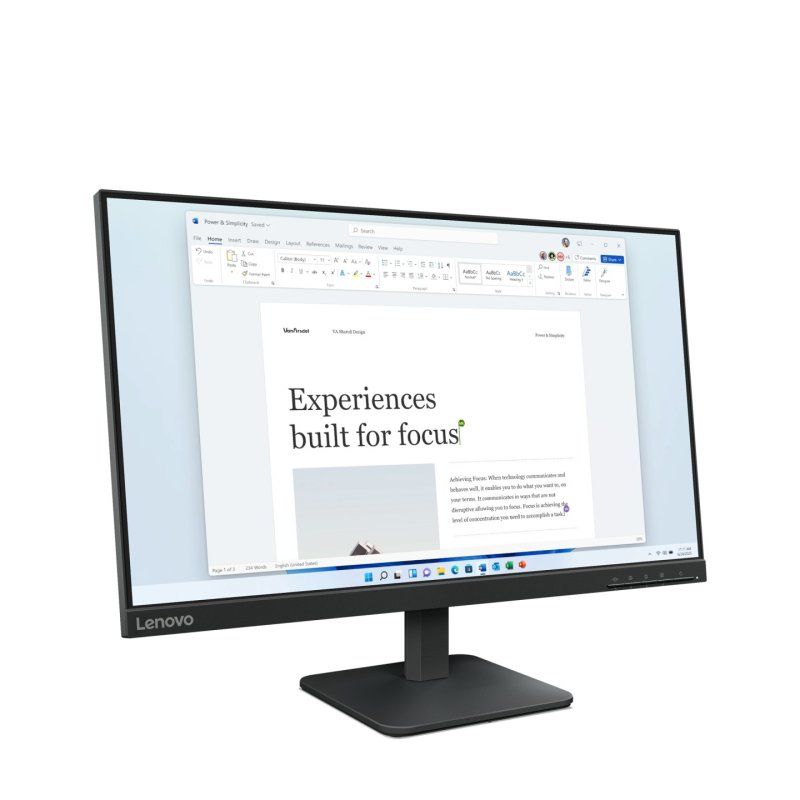 STOCKINK1 - Lenovo L24-4e écran plat de PC 60,5 cm (23.8") 1920 x 1080 pixels Full HD LCD Noir