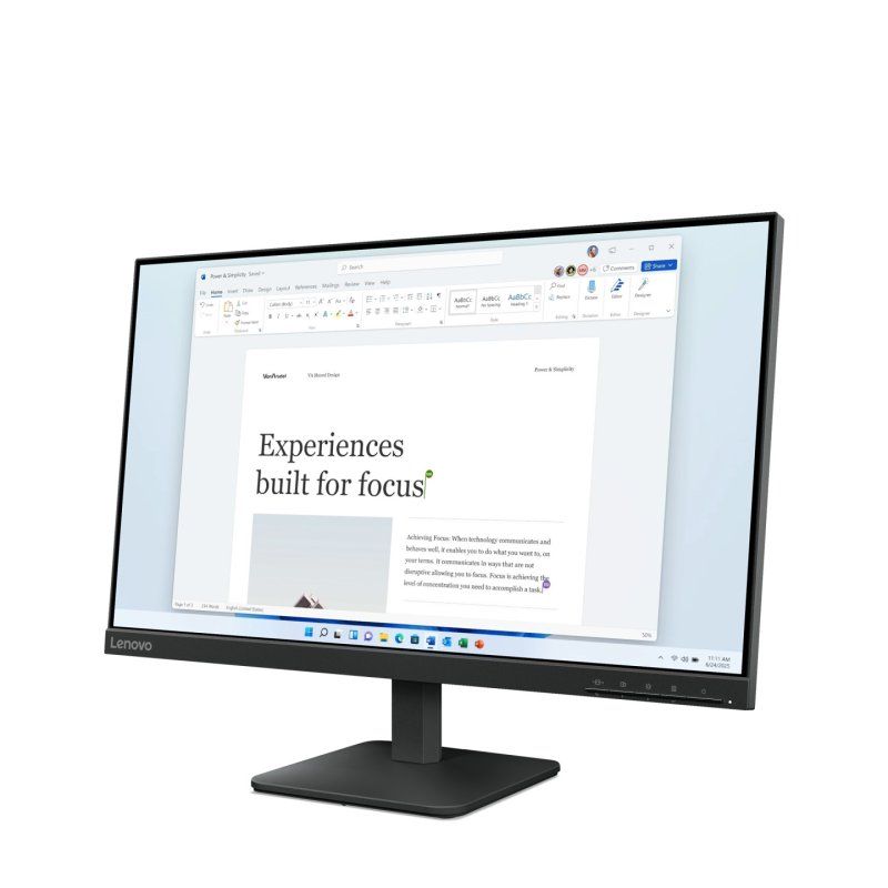 STOCKINK1 - Lenovo L24-4e écran plat de PC 60,5 cm (23.8") 1920 x 1080 pixels Full HD LCD Noir
