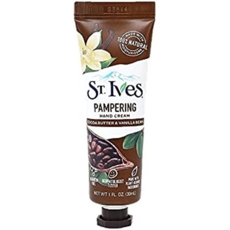St Ives Hand Cream 30ml Pampering Cocoa Butter and Vanilla Beans
