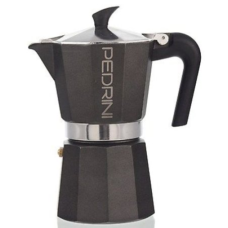 Pedrini Coffee Maker Paint Aluminum 6 Cups dark grey (9114-8)