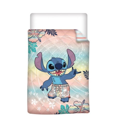 DISNEY - Stitch "Plage" - Couverture en Quilt 140x200cm